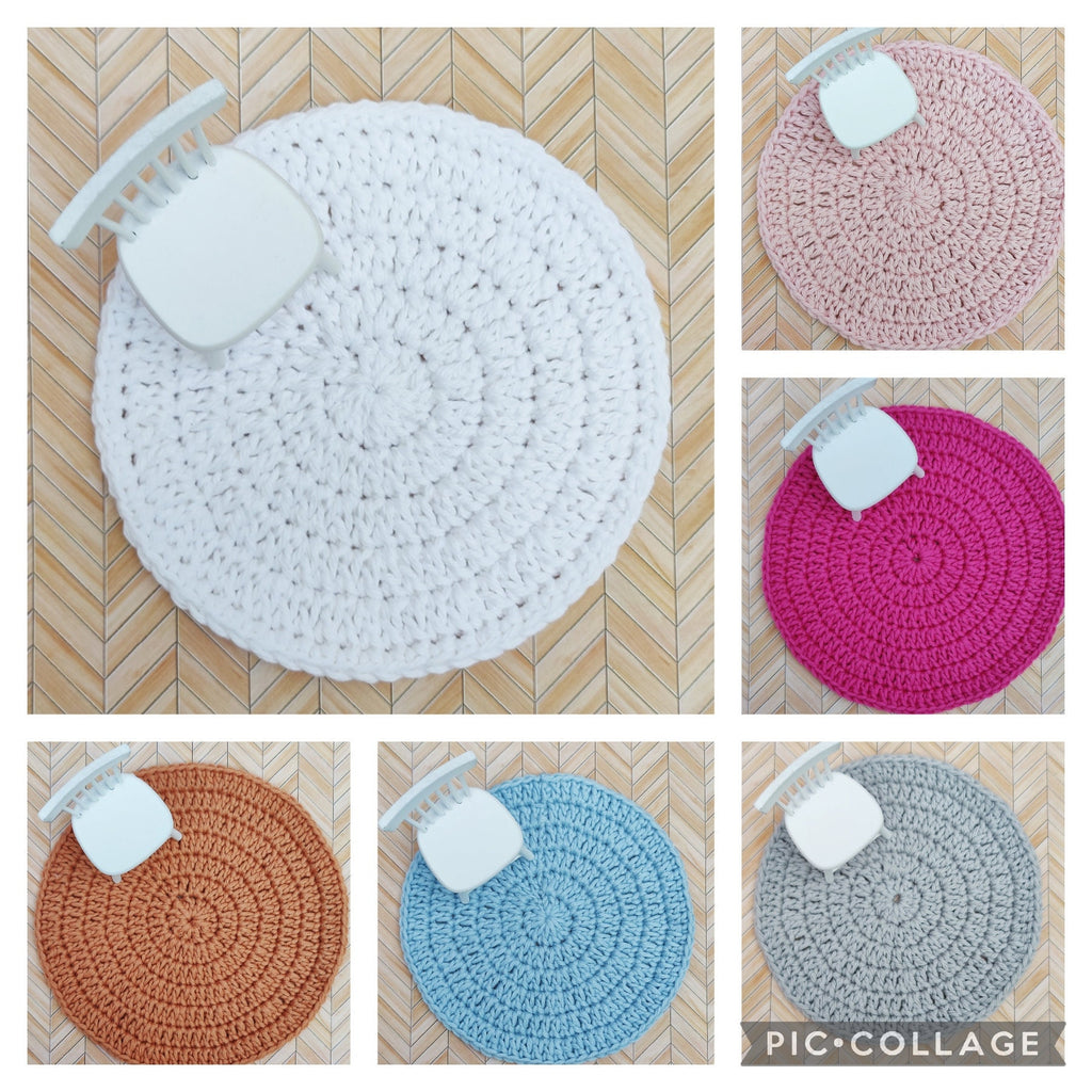 Miniature Roung Crochet Rug
