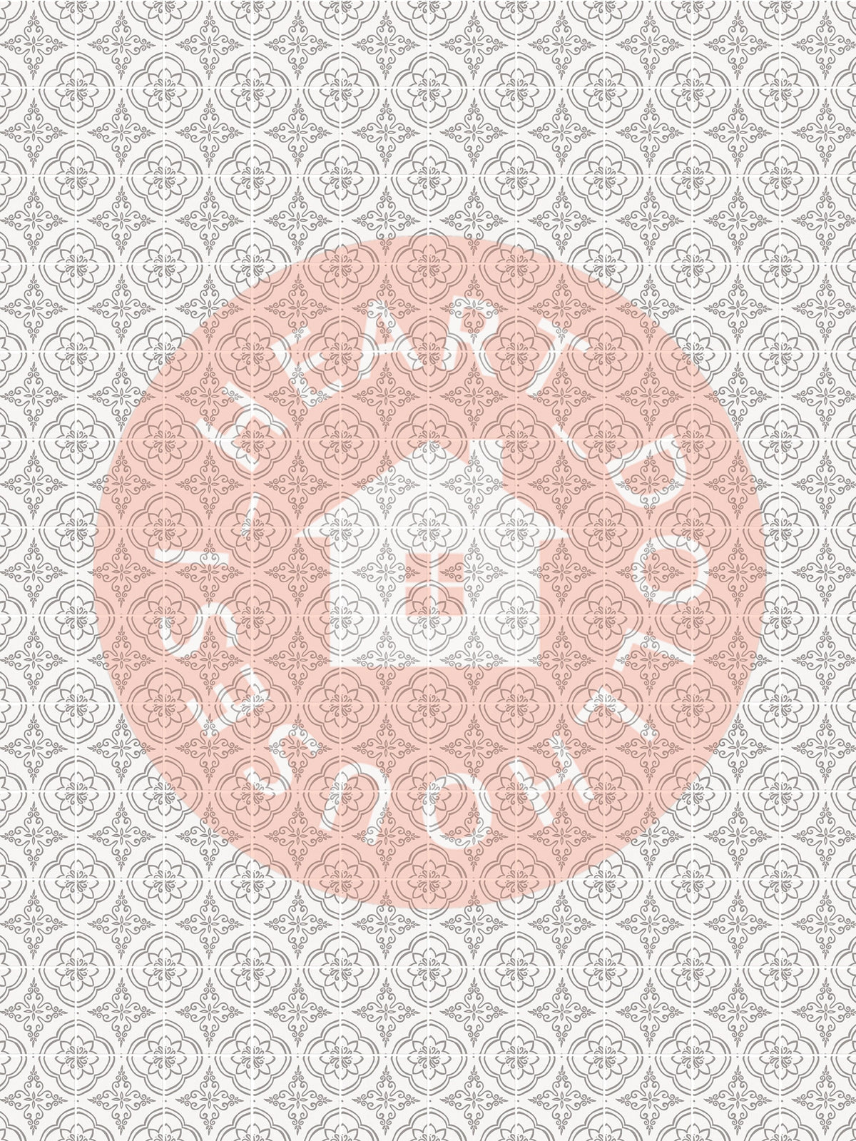 Gray & White Cement Tile for Miniature 1:12 Printable Download 8.5 x 11