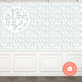 Dollhouse Wallpaper: 1/12 Scale Light Green Watercolor Branches (PDF)