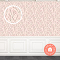 Blue & White Floral Miniature Dollhouse Wallpaper 1:12, Printable Download 8.5 x 11