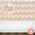 Shabby Chic Dollhouse Wallpaper, Birds and Flowers Miniature (PDF Download)