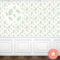 1:12 Olive Green Branches Dollhouse Wallpaper (Printable Download)