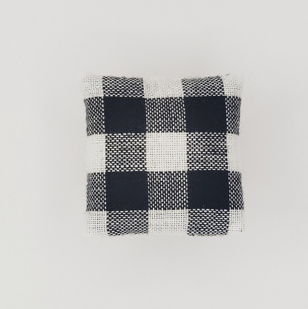 Miniature Dollhouse Black & White Accent Pillows Cushions Set (2)