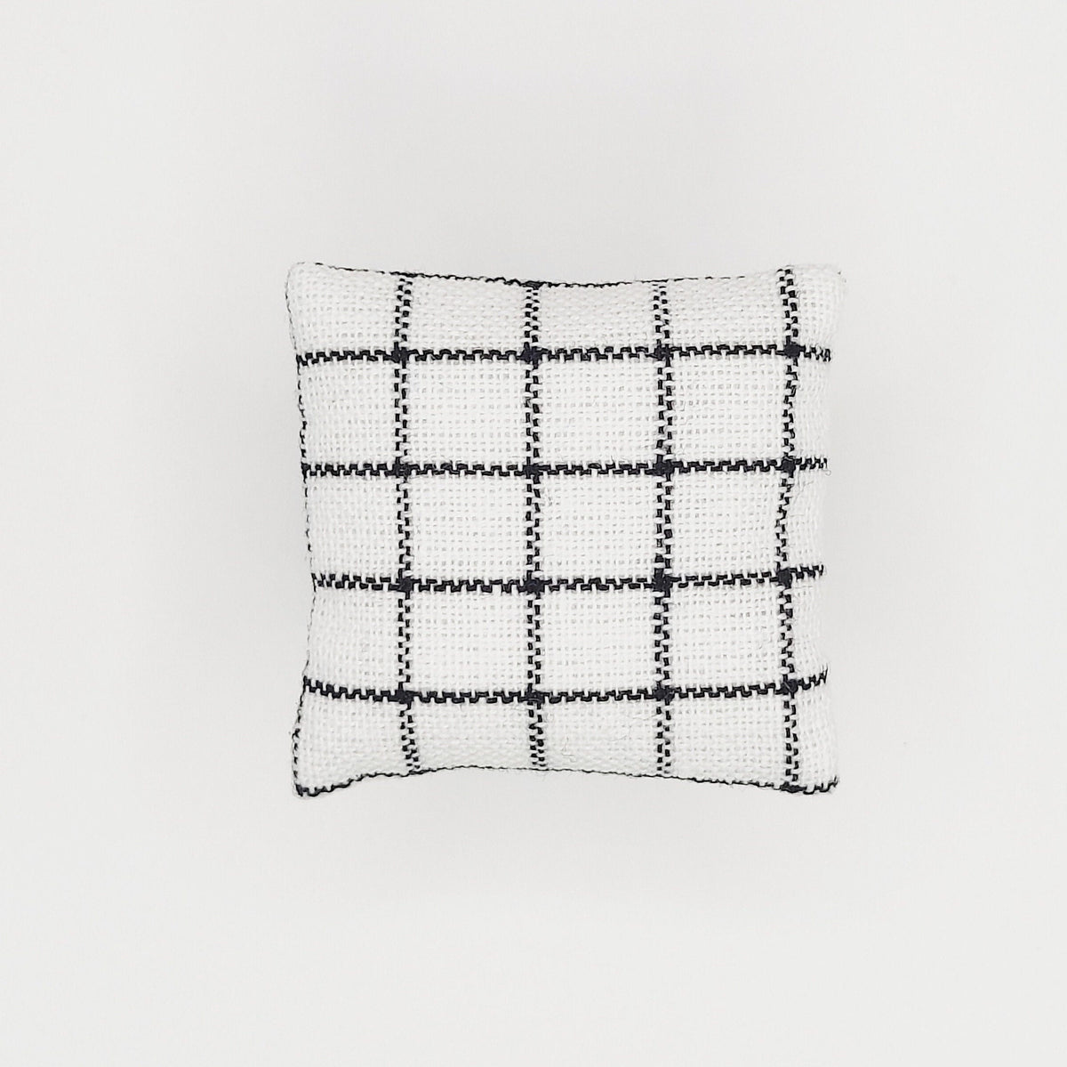 Miniature Dollhouse Black & White Accent Pillows Cushions Set (2)