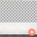 1/12 Modern Art Deco Black & White Dollhouse Wallpaper 1:12, Printable Download 8.5 x 11