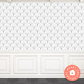 1/12 Modern Art Deco Light Gray & White Dollhouse Wallpaper 1:12, Printable Download 8.5 x 11