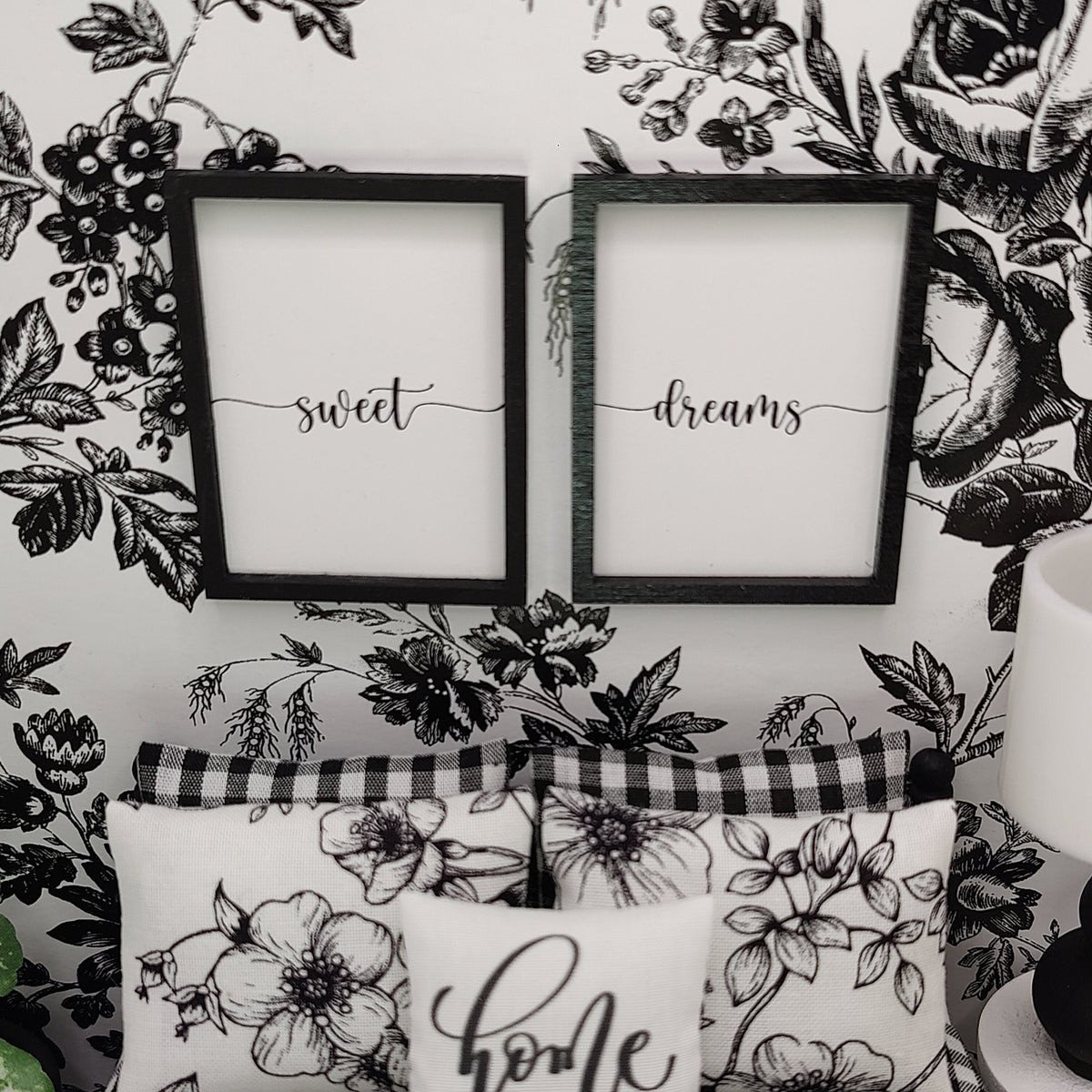Miniature Farmhouse Wall Art | Dollhouse Black & White Prints
