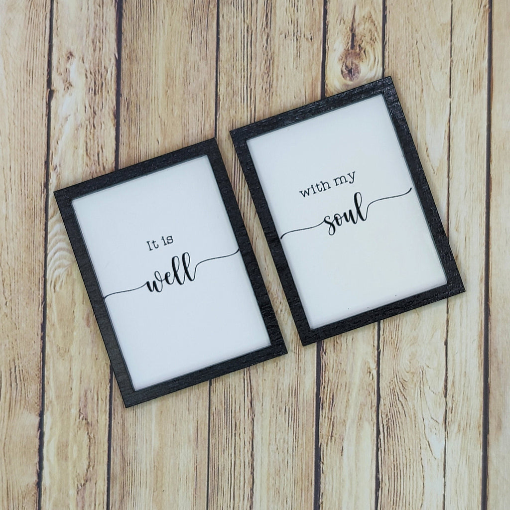 Miniature Farmhouse Wall Art | Dollhouse Black & White Prints
