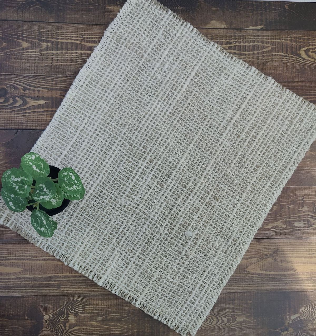 Miniature Designer Look Accent Rug Jute Style