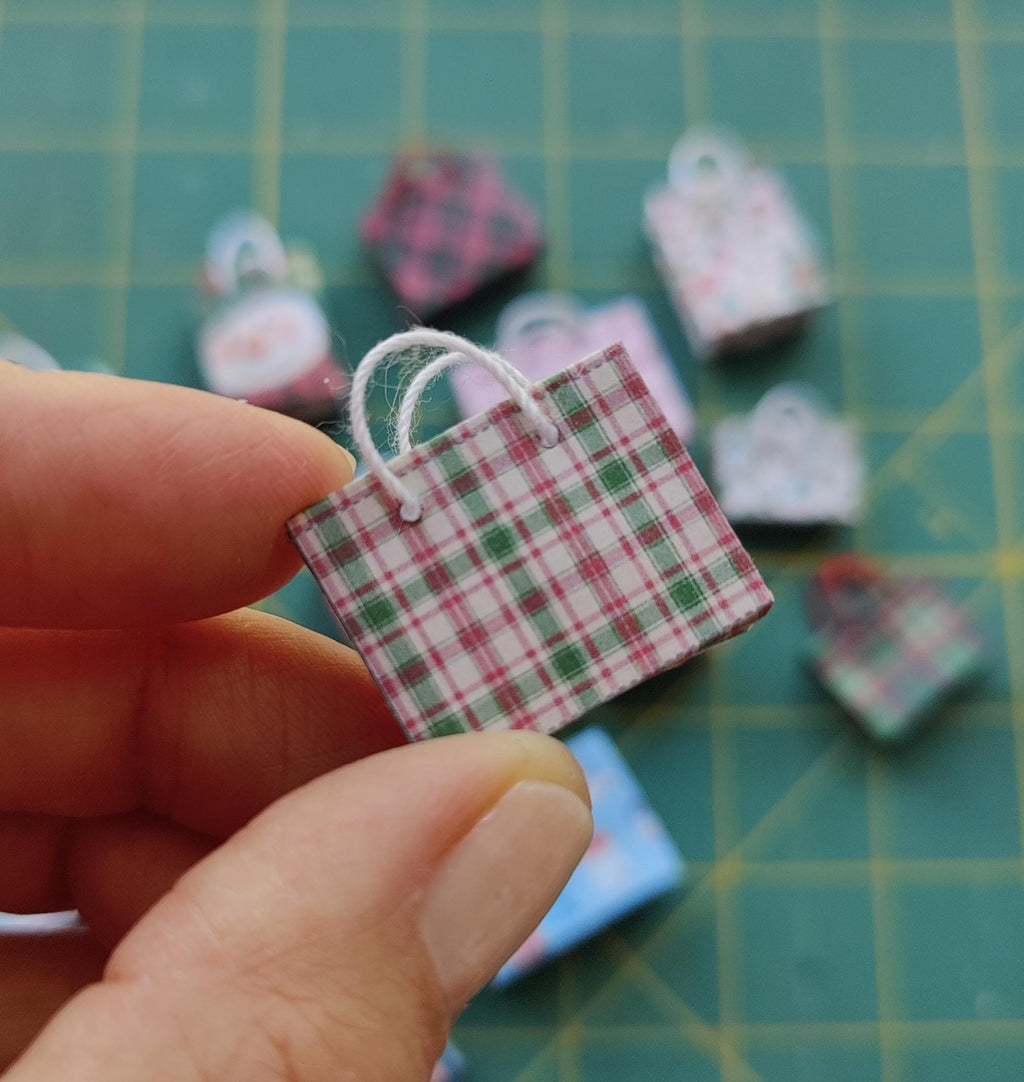 NEW!! Miniature Printable Christmas Gift Bags, DIY Miniature Christmas Boxes, 1:12 Christmas Gift Boxes, Barbie Christmas