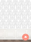 1/12 Dollhouse Light Gray Botanic Wallpaper Printable Download 8.5 x 11" NEW!!