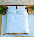 Miniature Dollhouse Luxurious White Embroidered Floral Bedding and Decorative Pillows Set NEW!