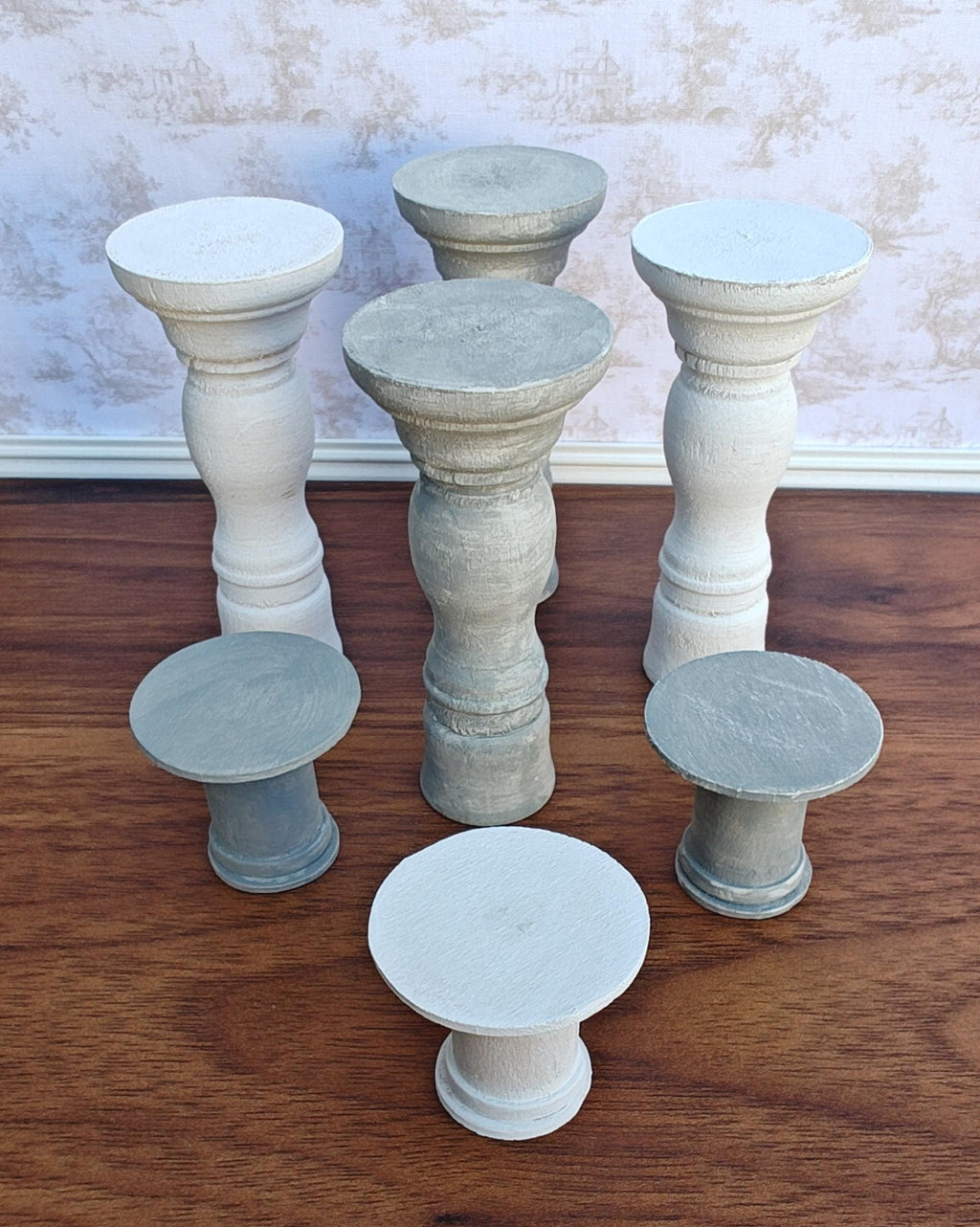 Miniature Pedestals, Plant Stands Modern Dollhouse Decor