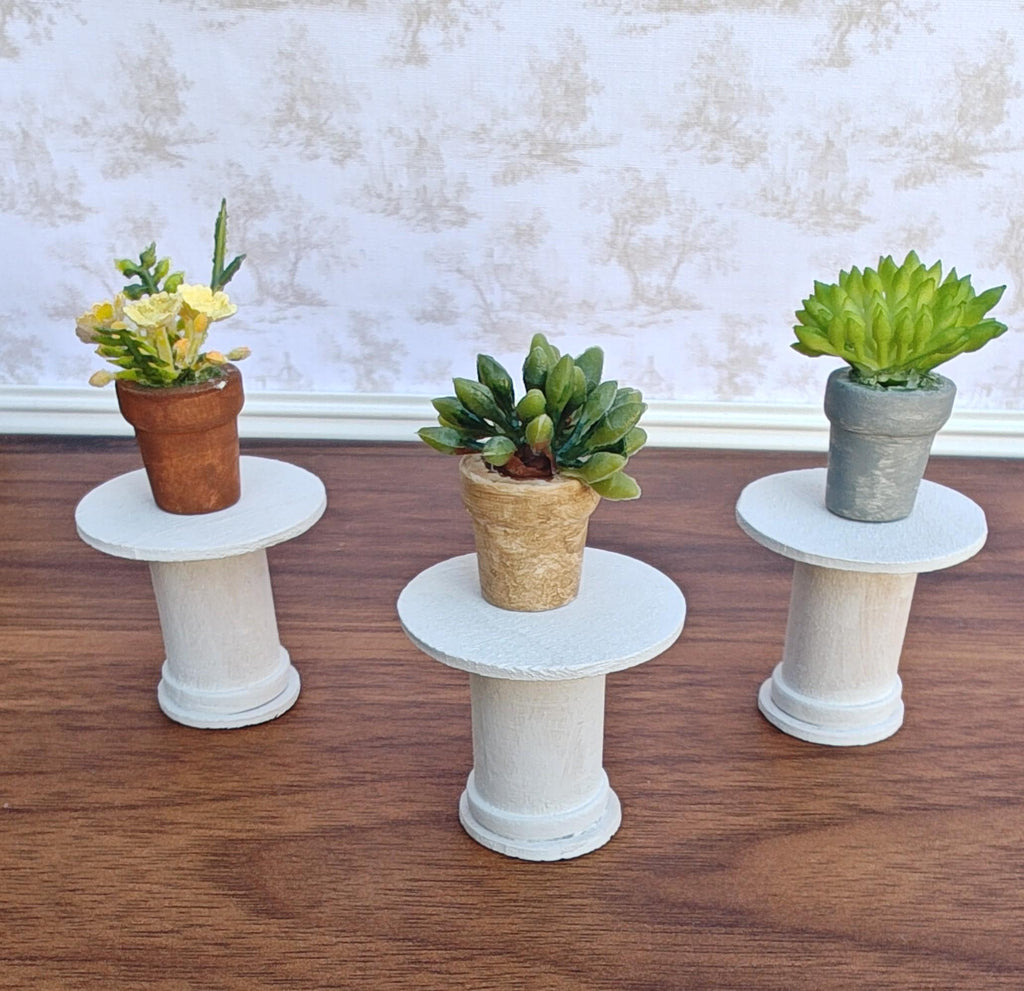 Miniature Pedestals, Plant Stands Modern Dollhouse Decor