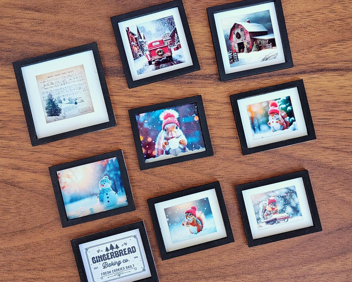 Miniature Dollhouse Christmas Holidays Wall Art Limited Quantities Available