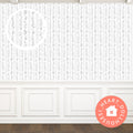 1/12 Dollhouse Gray Delicate Florals & Stripes Wallpaper Printable Download 8.5 x 11" NEW!