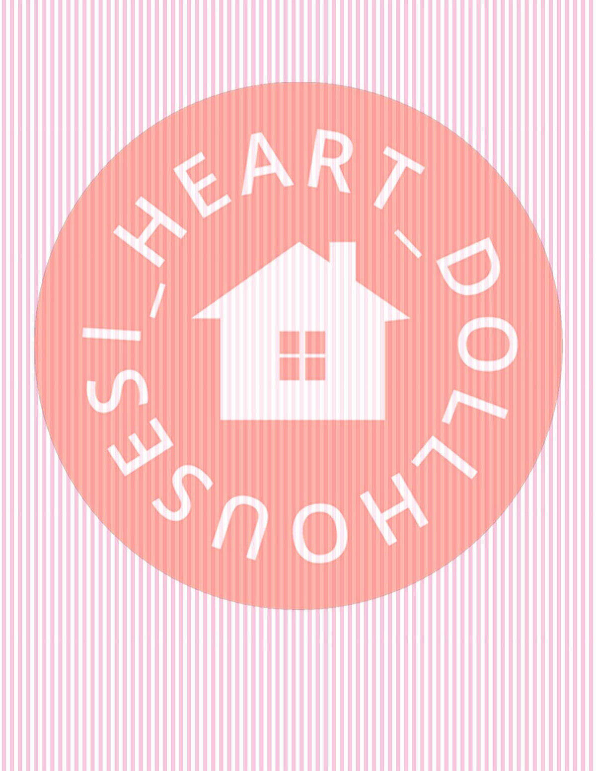 Light Pink Stripes Wallpaper for Dollhouse Digital Download