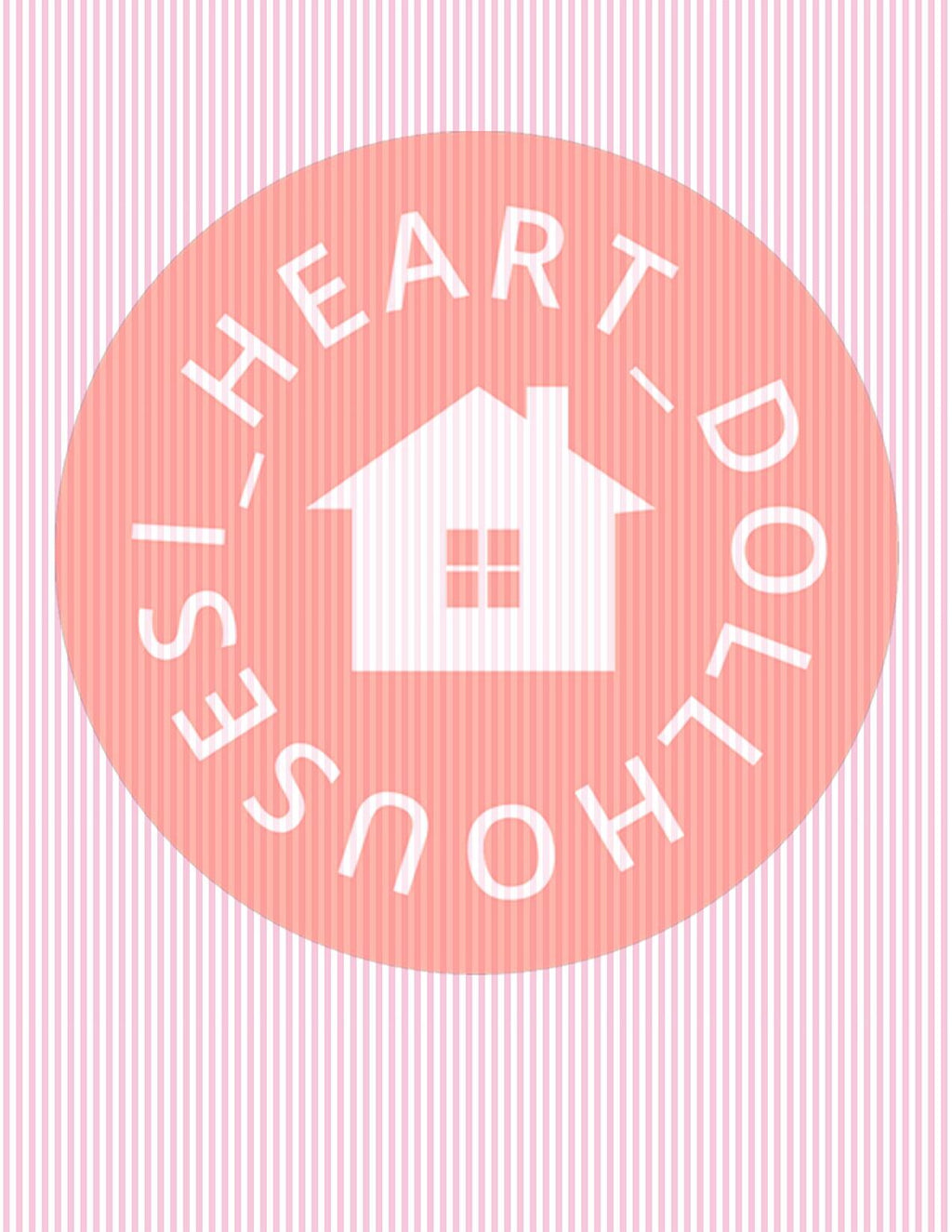 Light Pink Stripes Wallpaper for Dollhouse Digital Download