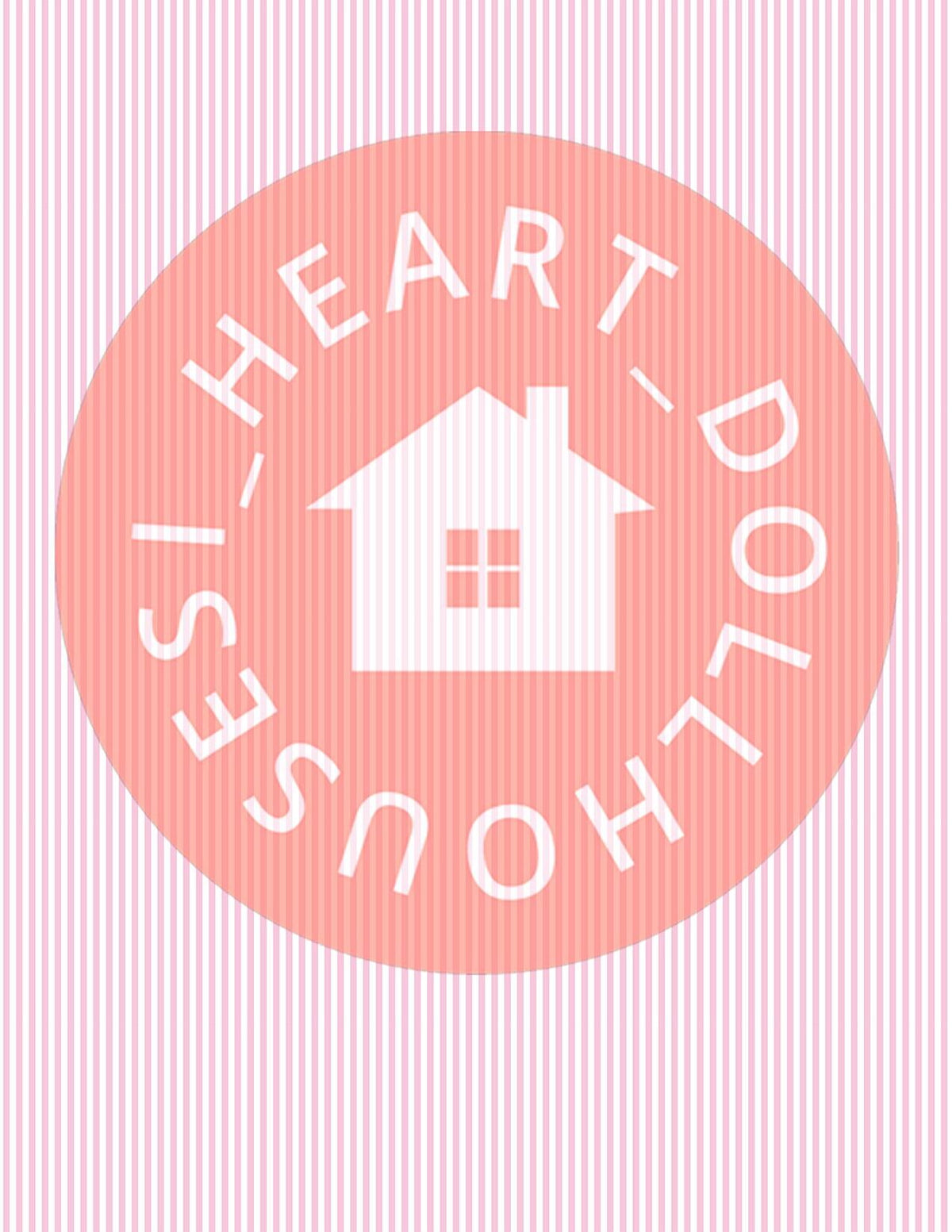 Light Pink Stripes Wallpaper for Dollhouse Digital Download