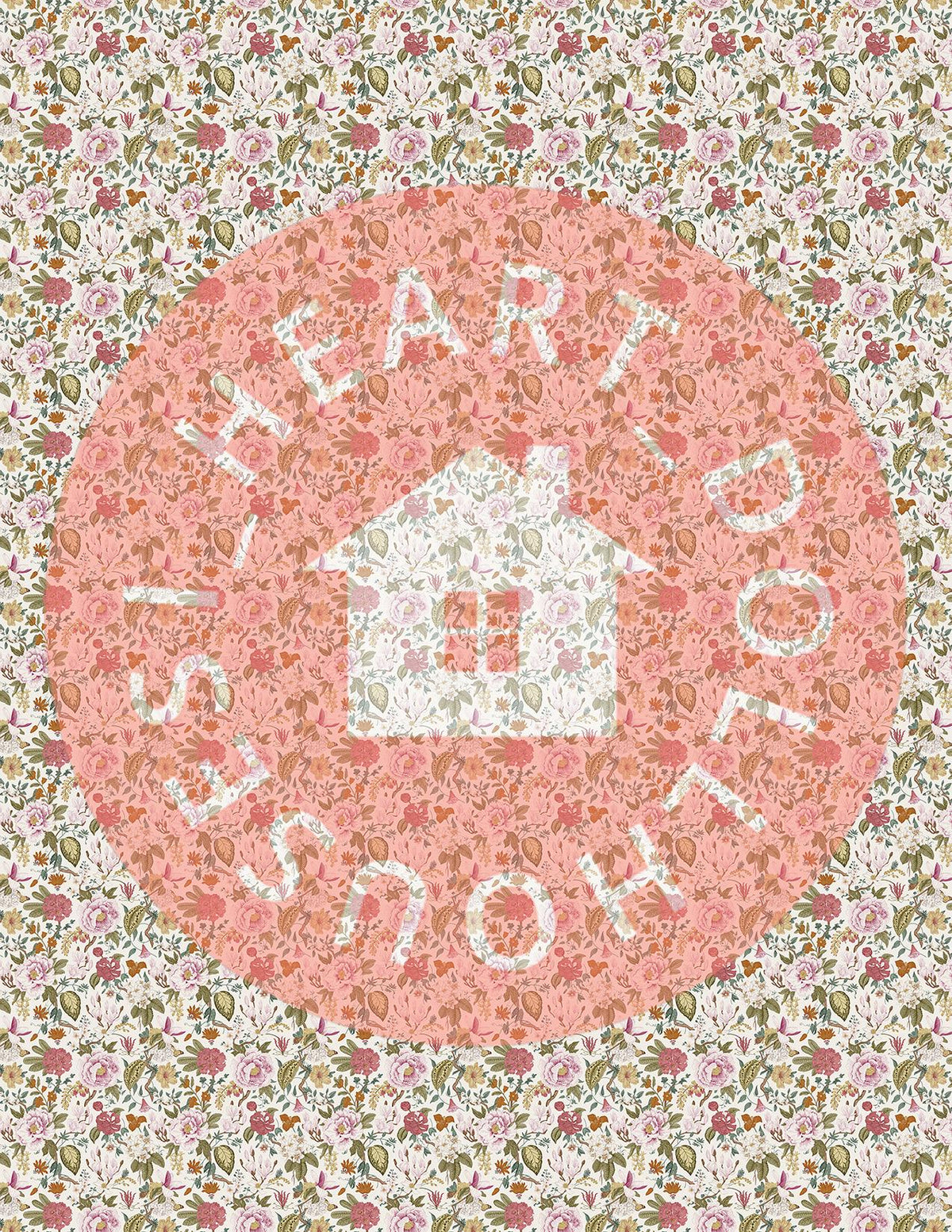 1/12 Dollhouse Grandmillennial Chinoiserie Pink Floral Wallpaper Printable Download 8.5 x 11"