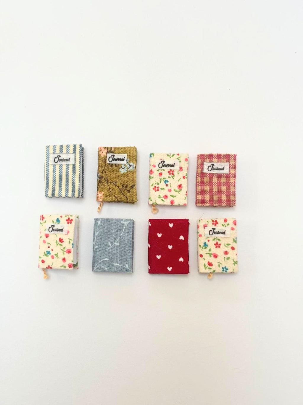 Dollhouse Miniature Journal with Real Paper Pages, Handmade Fabric Covered, Notebook, 1:12 Scale