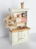 Handmade Dollhouse Apron | 1:12 Scale Miniature Kitchen Accessory | Floral Cottage Apron