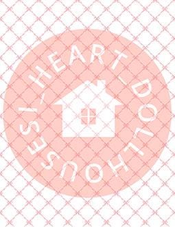 1/12 Scale Dollhouse Pink Bow Trellis Wallpaper PRINTABLE