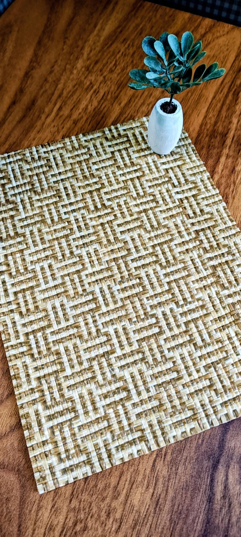 Miniature Faux Jute Rug Designer Look Accent Rug ONLY 2!