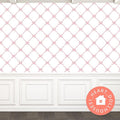 1/12 Scale Dollhouse Pink Bow Trellis Wallpaper PRINTABLE