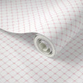 1/12 Scale Dollhouse Wallpaper: Pink Coquette Bows, Linen Texture (12x12)