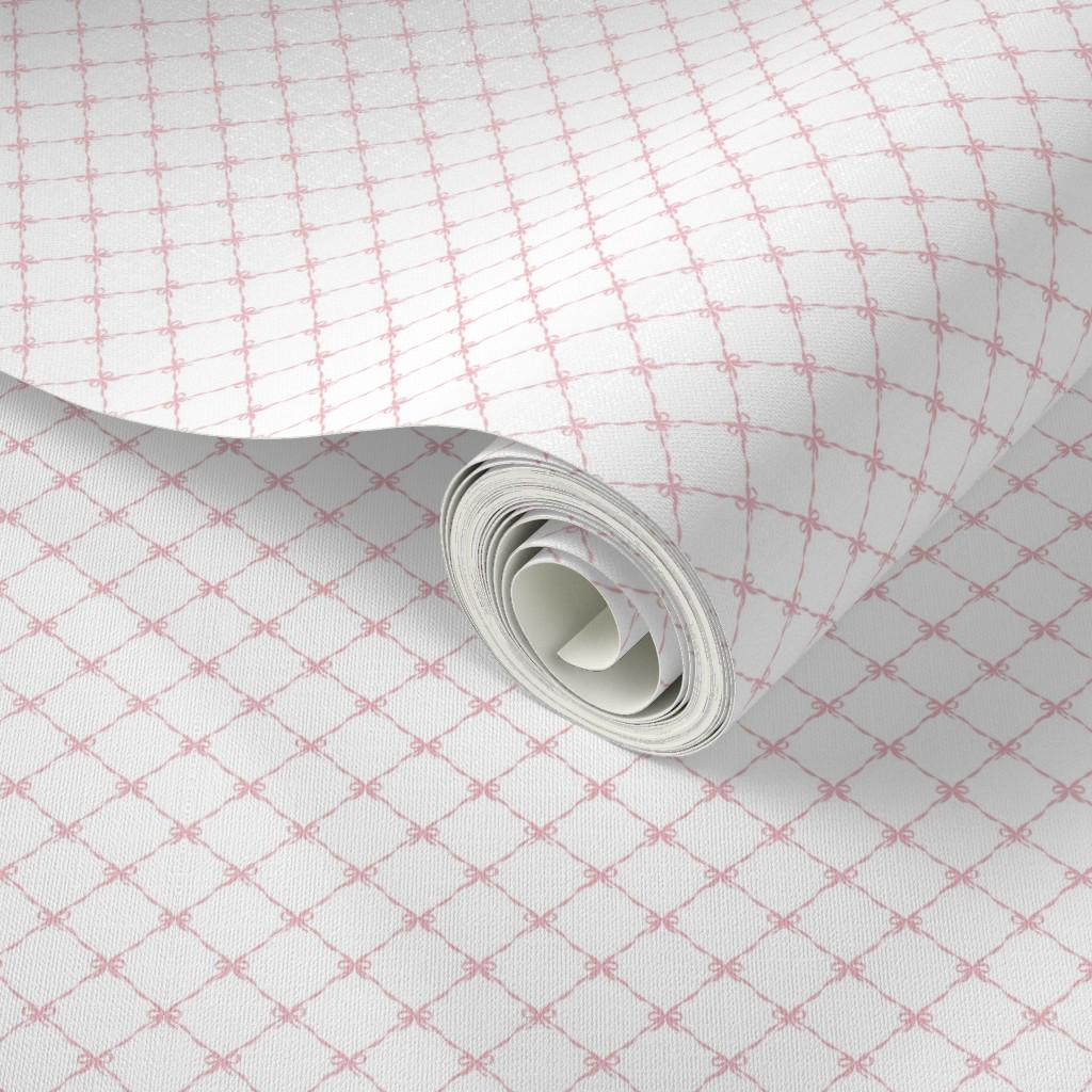 1/12 Scale Dollhouse Pink Bow Trellis Wallpaper PRINTABLE